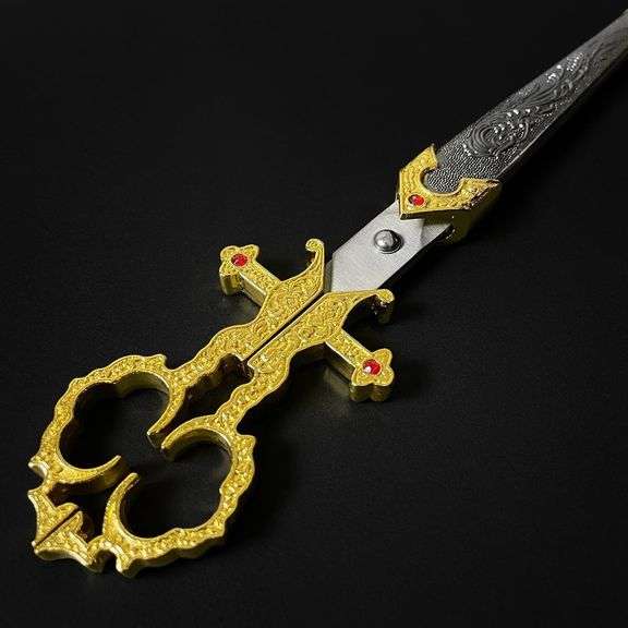 Medieval-Style Scissors with Sheath