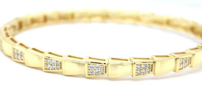 925 Sterling silver cubic zirconia bangle bracelet