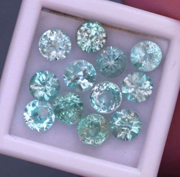Dazzling 9.30ct set of high fire Cambodian Zircon