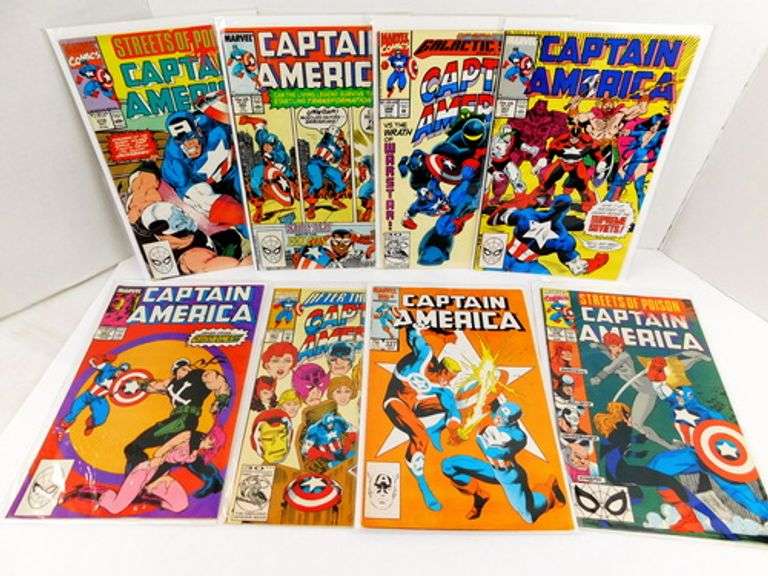8 Captain America Marvel Comic Books
