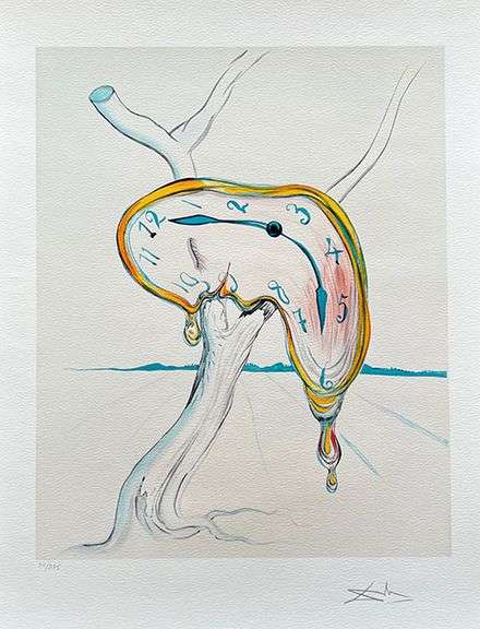 Pencil Numbered Salvador Dali, Melting Clock