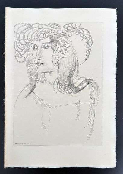 Very rare Henri Matisse etching signed in the plate, C.1920, from the series of Cinquante Dessins