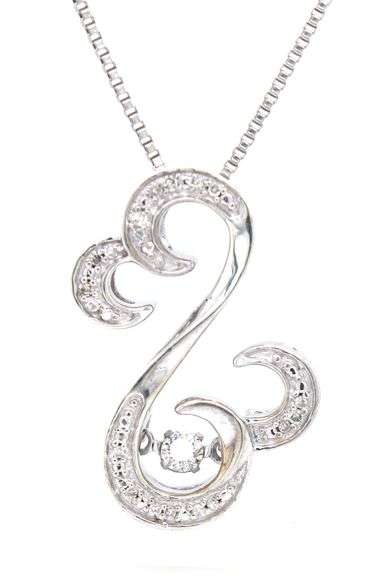 925 Sterling silver Jane Seymore diamond necklace