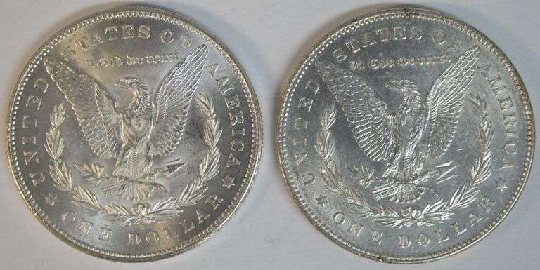 1878-P 7TF and 1878-S Morgan Silver Dollars. Choice BU's