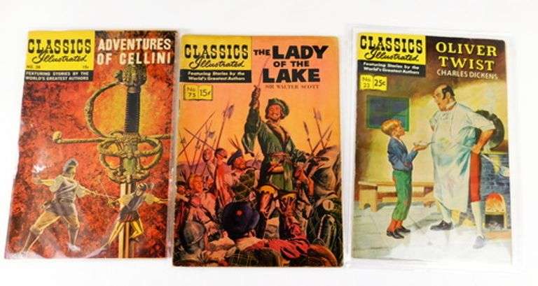 6 Classics Illustrated Vintage Comic Books