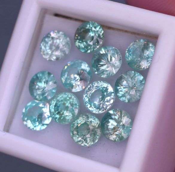 Dazzling 9.30ct set of high fire Cambodian Zircon