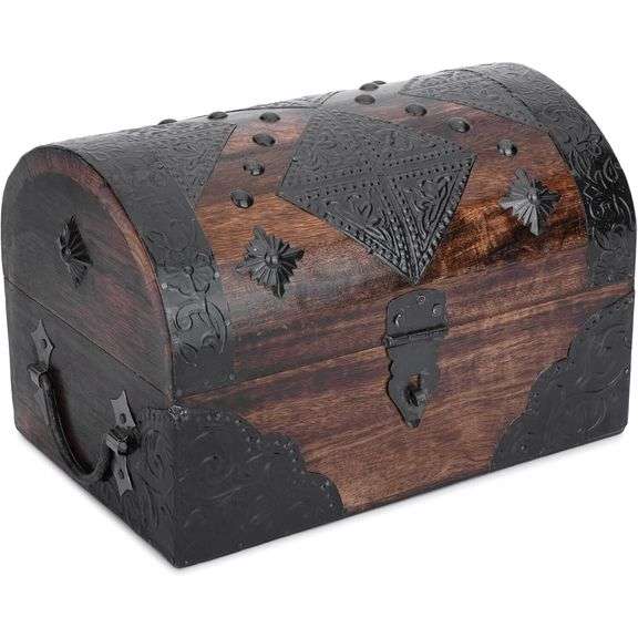 Wooden Pirate Treasure Chest