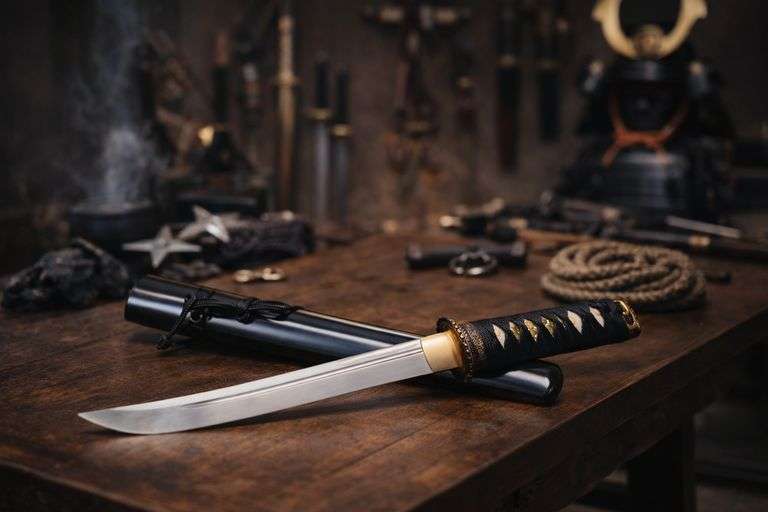 Hand-Forged Mini Katana Tanto Sword