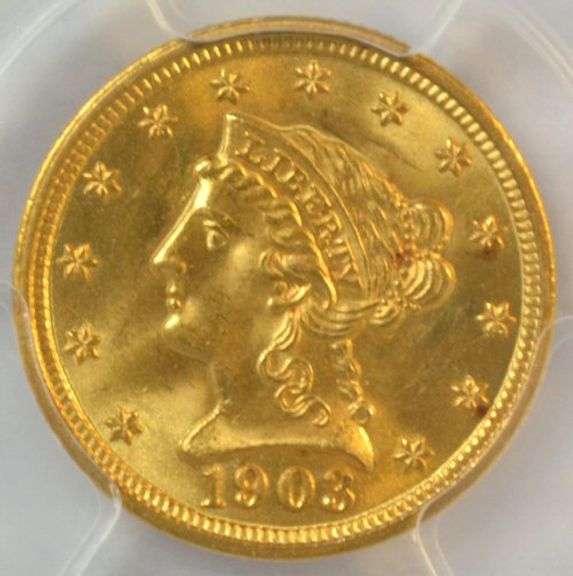 Impressive 'Gem BU' 1903 $2.50 Liberty Gold Piece. PCGS MS64