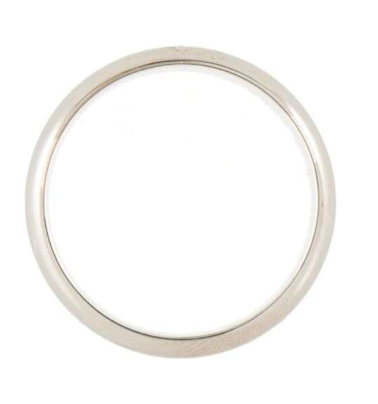 Polished 4.0MM Wedding Band Ring in Platinum