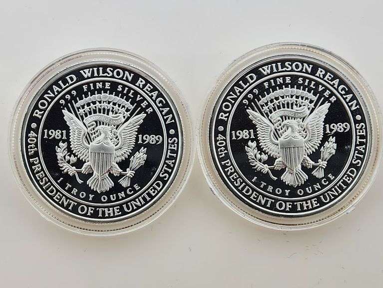 Ronald Reagan Great Moments Silver Medals Set