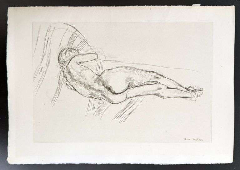 Very rare Henri Matisse etching signed in the plate, C.1920, from the series of Cinquante Dessins