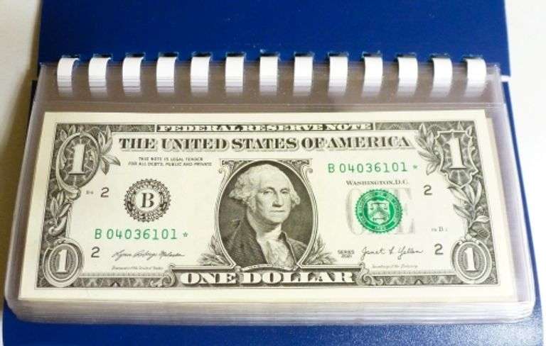 (10) Superb Crisp $1 2021 Star Replacement Notes N.Y.-Consecutive!