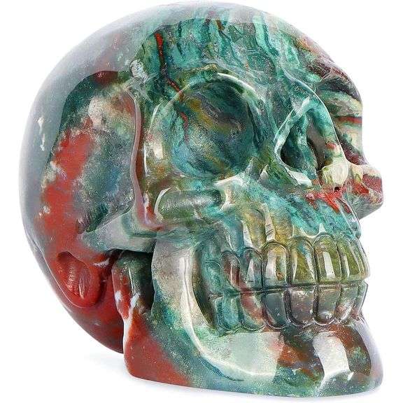 Hand-Carved Jasper Crystal Skull