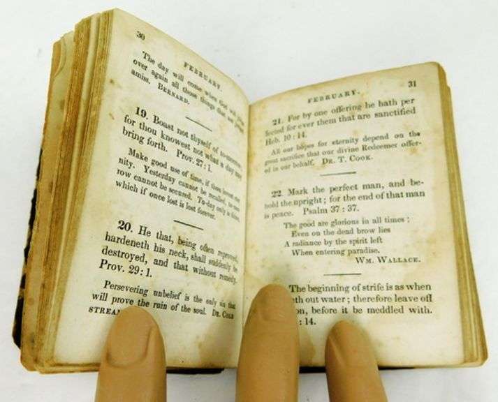 2 Small 19th Century Religious Antique Books