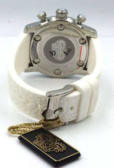 Glam Rock stainless steel white dial watch