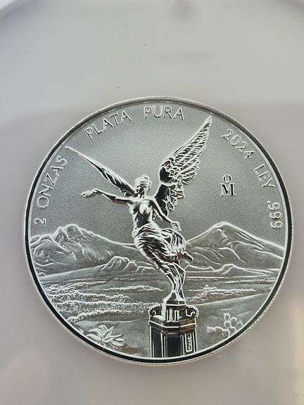 2024Mo Mexico 2 Onza Silver, NGC Reverse PF70 (Mega Holder)