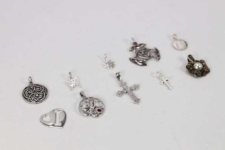 Sterling Silver .925 Curated Charm Lot of 10