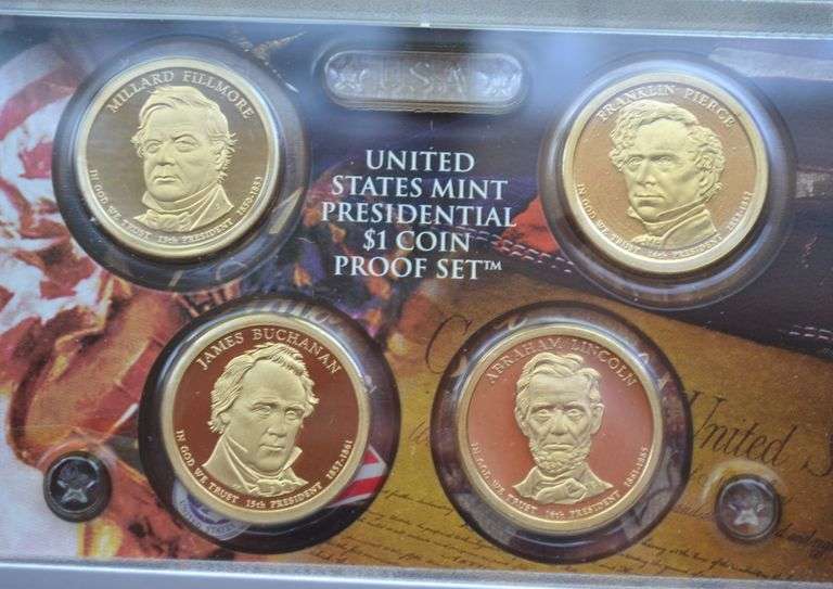 Nine US Presidential Proof Sets