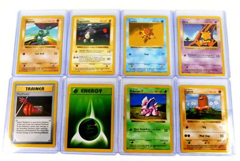 8 Pokémon 1999 Shadowless Trade Cards