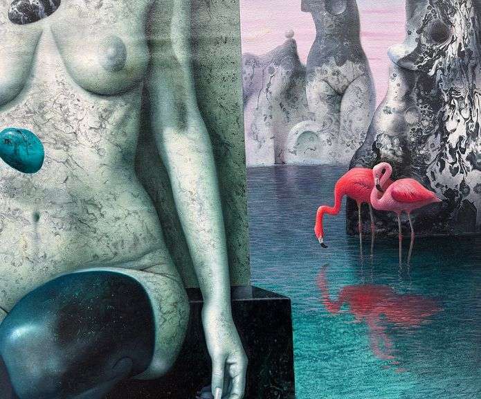 Surreal Elegance Original by Nelson Calderón Perez Nelson Calderón Perez Statuette of Mind and Tide