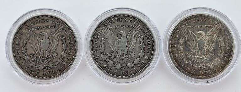 Littleton Set of 1921 P, D, S Morgan Dollars