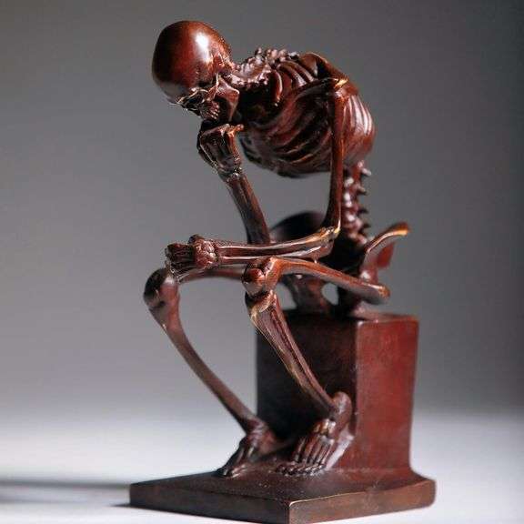 Bronze Skeleton Thinker
