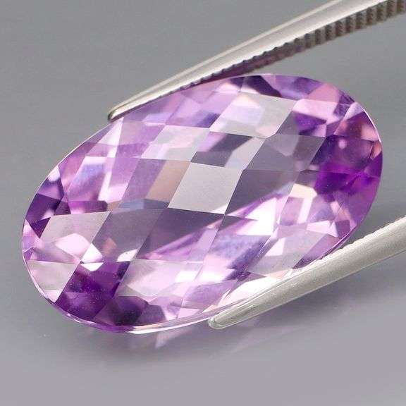 Substantial 11.32ct vivid purple checker top Amethyst