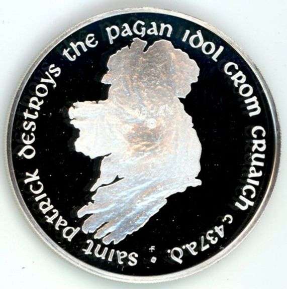 1974 Franklin Mint St Patrick .999 Silver Medal