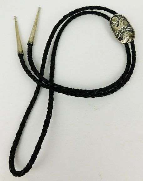 Vintage Sterling Navajo Eagle Bolo Tie