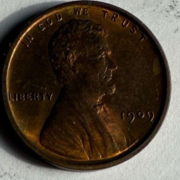 1909 VDB Red Brown Choice Uncirculated Lincoln Cent