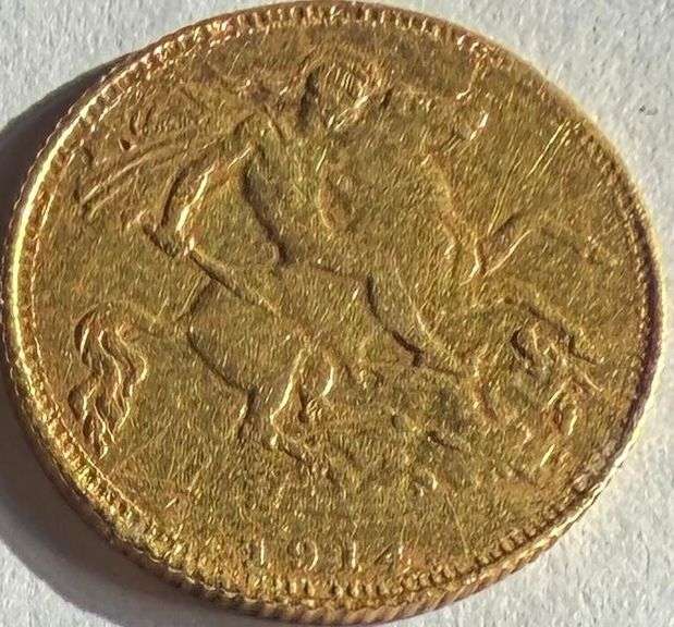 1914 Slider Gold Half Sovereign