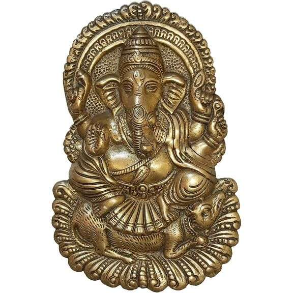 Brass Ganesha 9.5 Inches