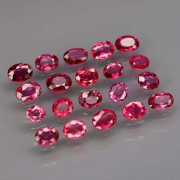 Real! Top crystal! 2.72ct 20 piece Ruby set! UNTREATED!!!