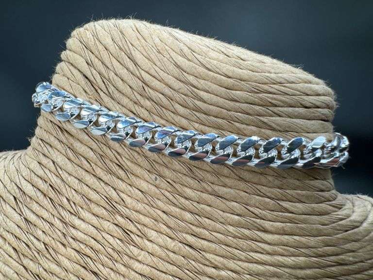 Sterling Silver Solid Miami Cuban Link Chain 6.3mm 925 Italy Box Lock Bracelet 9"