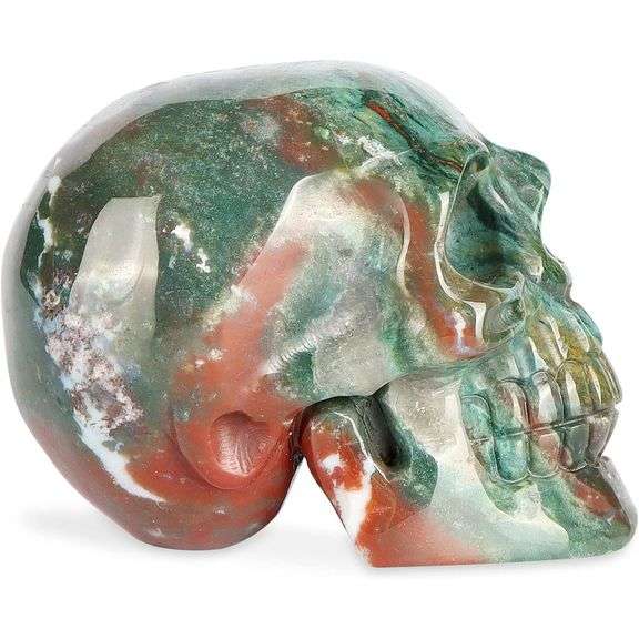 Hand-Carved Jasper Crystal Skull