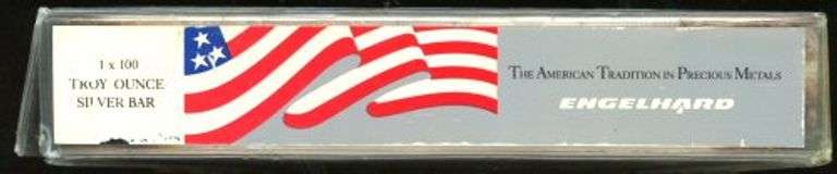 PHYSICAL SILVER 100 Oz pure .999 Fine Silver Engelhard bar in plastic. Unique Serial #