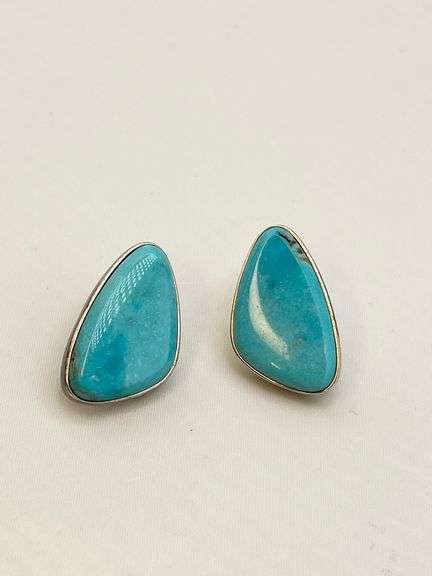 925 Sterling Silver DTR Jay King Turquoise Earrings