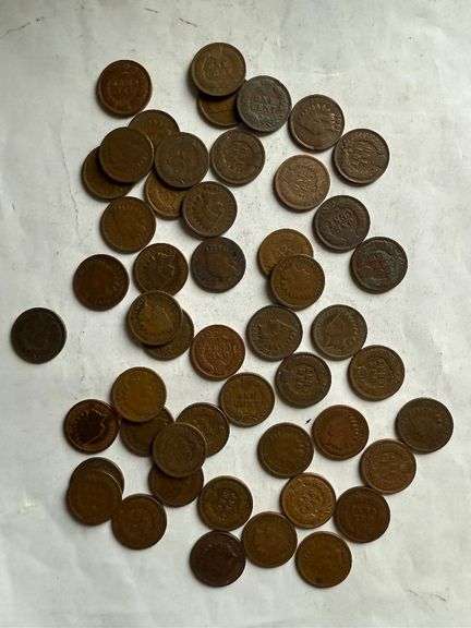 Fifty Sharp 1900 Era Indian Cents