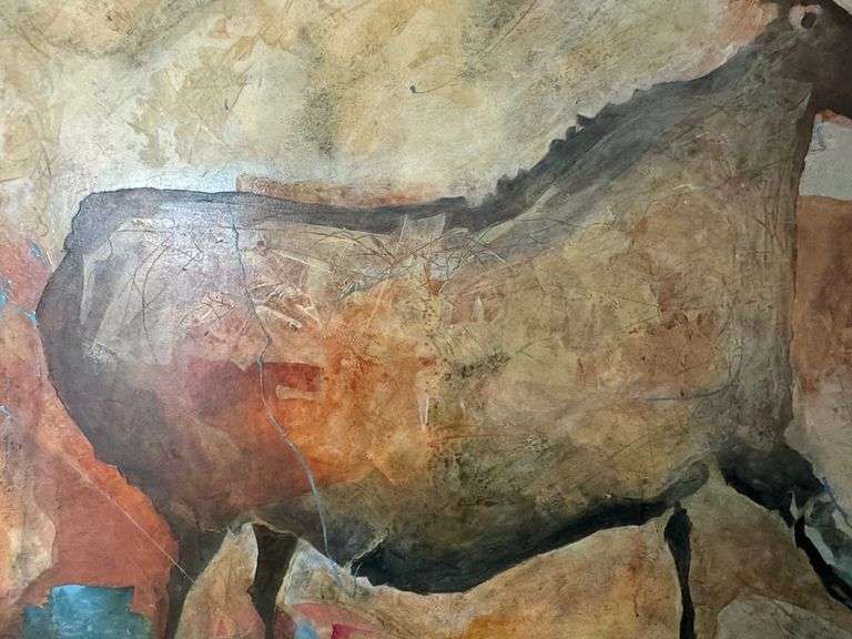 Expressive Earth-Toned Original on Canvas Yuval Wolfson The Sovereign Beast