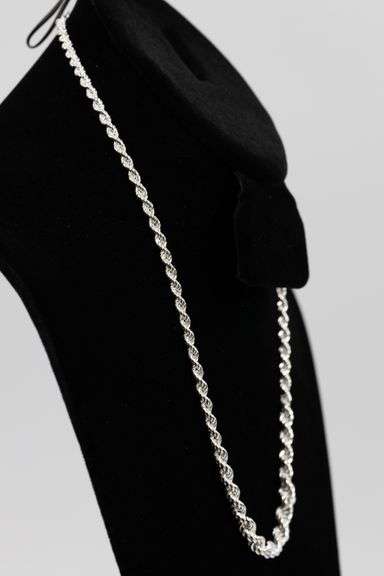Sterling Silver Graduated Rope Itailian 6mm Wide Necklace Pure 925 Link Chain 16"