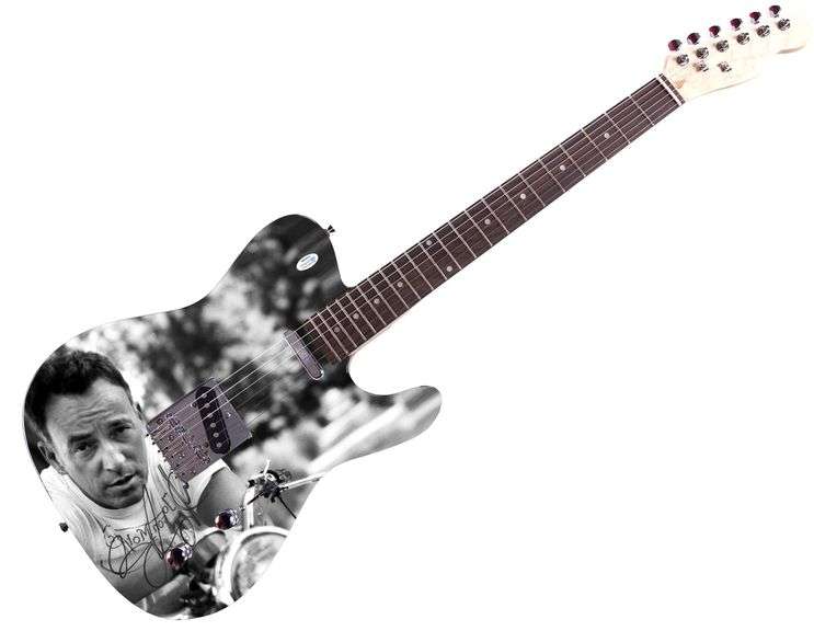 Bruce Springsteen Born To Ride Autographed Custom Graphics Guitar ACOA