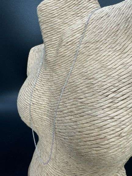 10k White Gold 1.22mm Rolo Chain 18" Necklace