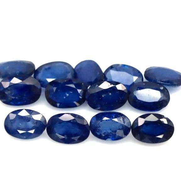 11.95ct cobalt blue Sapphire set from Madagascar -Heated only!!!