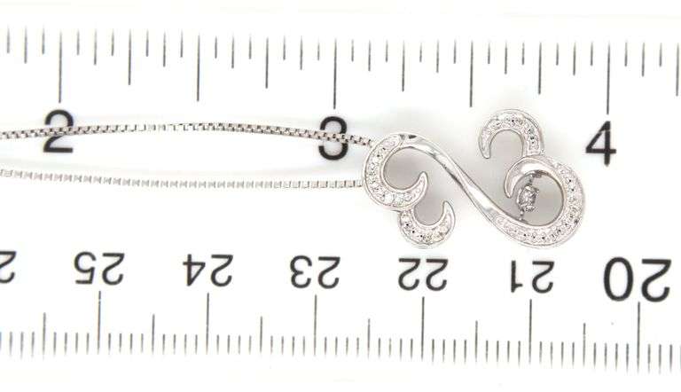 925 Sterling silver Jane Seymore diamond necklace