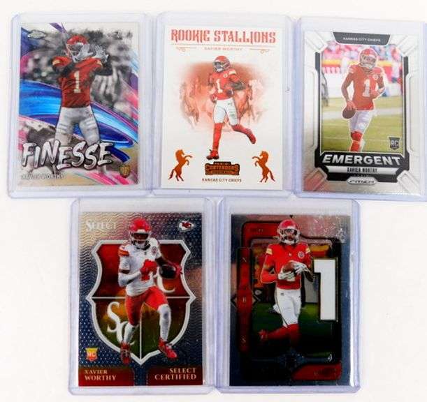 5 Xavier Worthy Rookie Football Cards