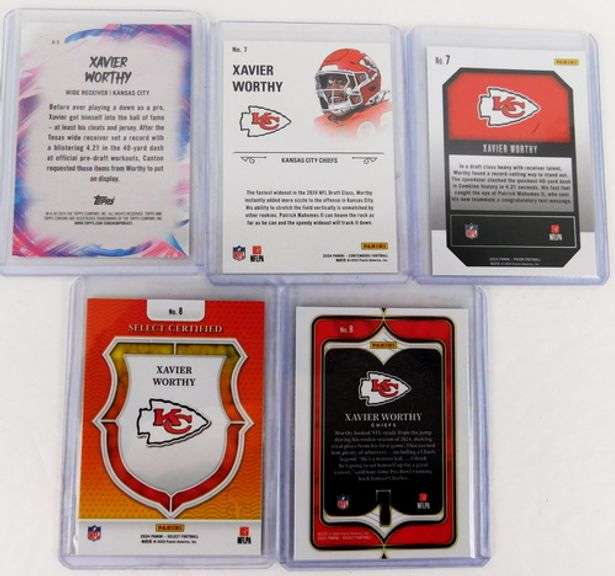 5 Xavier Worthy Rookie Football Cards