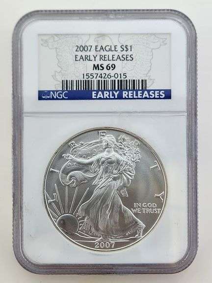 2007 American Silver Eagle, NGC MS69 Early Releases