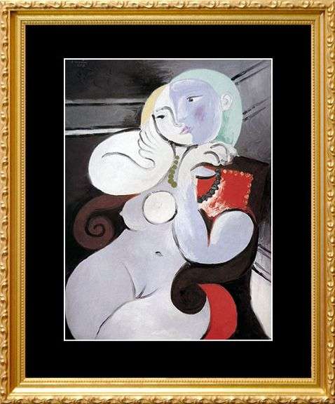 Colectible Pablo Picasso, Nude Woman in a Red Armchair