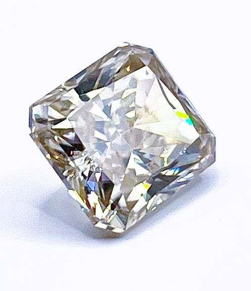 Huge 7 Ct Radiant Cut White Amber Ice Lab Simulated Diamond Solitaire